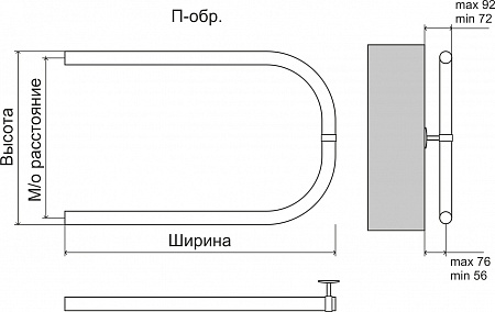 П-обр БШ 320х600 Полотенцесушитель  TERMINUS Каменск-Уральский - фото 3