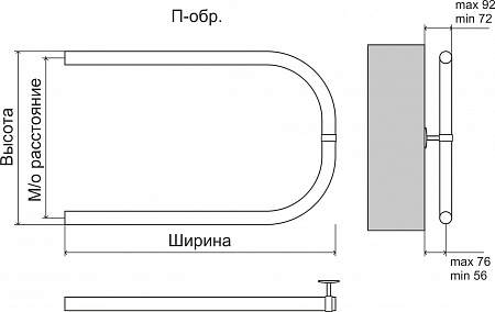П-обр БШ 500х400 Полотенцесушитель  TERMINUS Каменск-Уральский - фото 3
